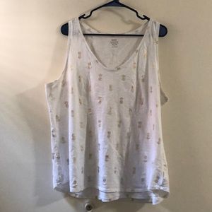 White old navy pineapple tank top